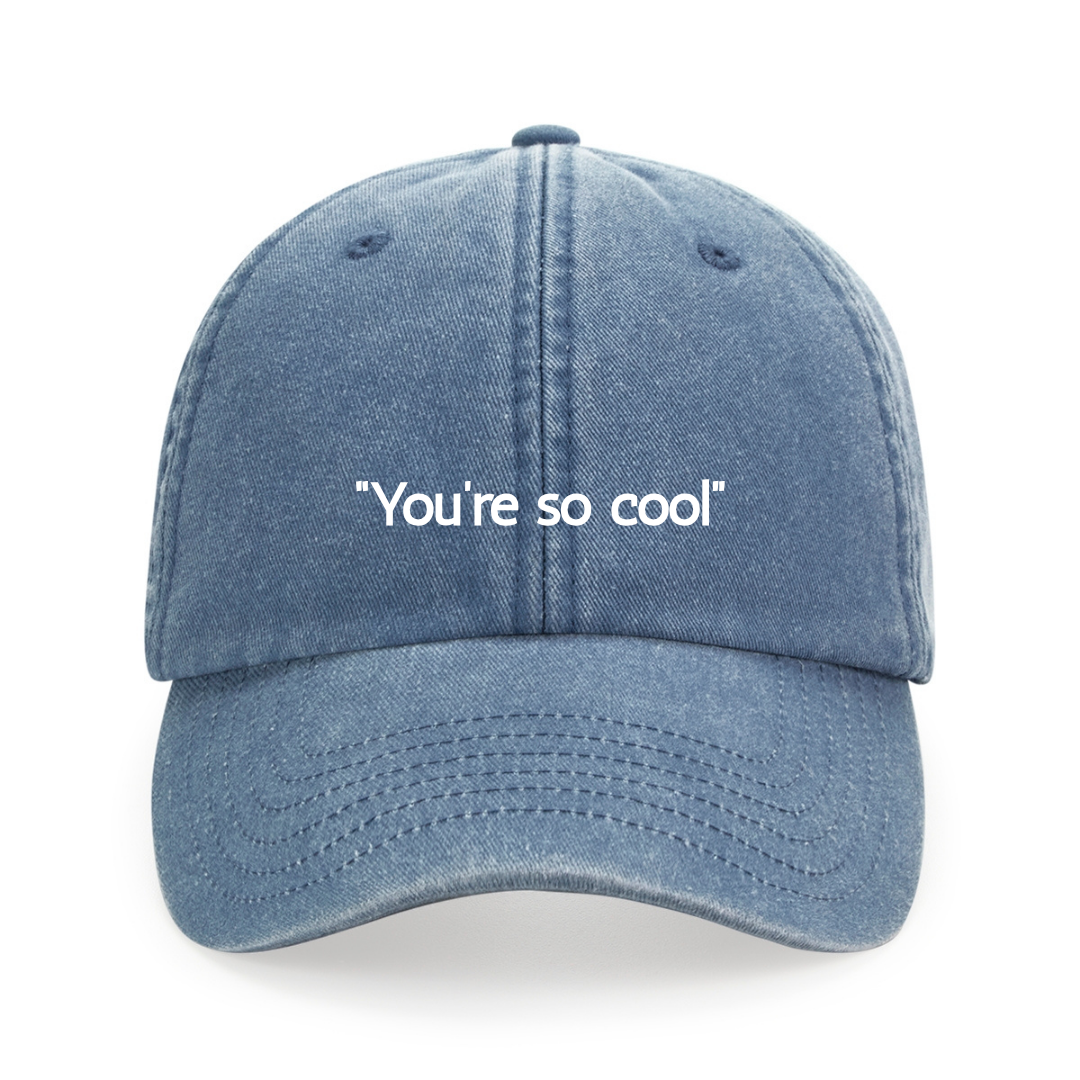 You're so cool - Vintage Cap blue denim