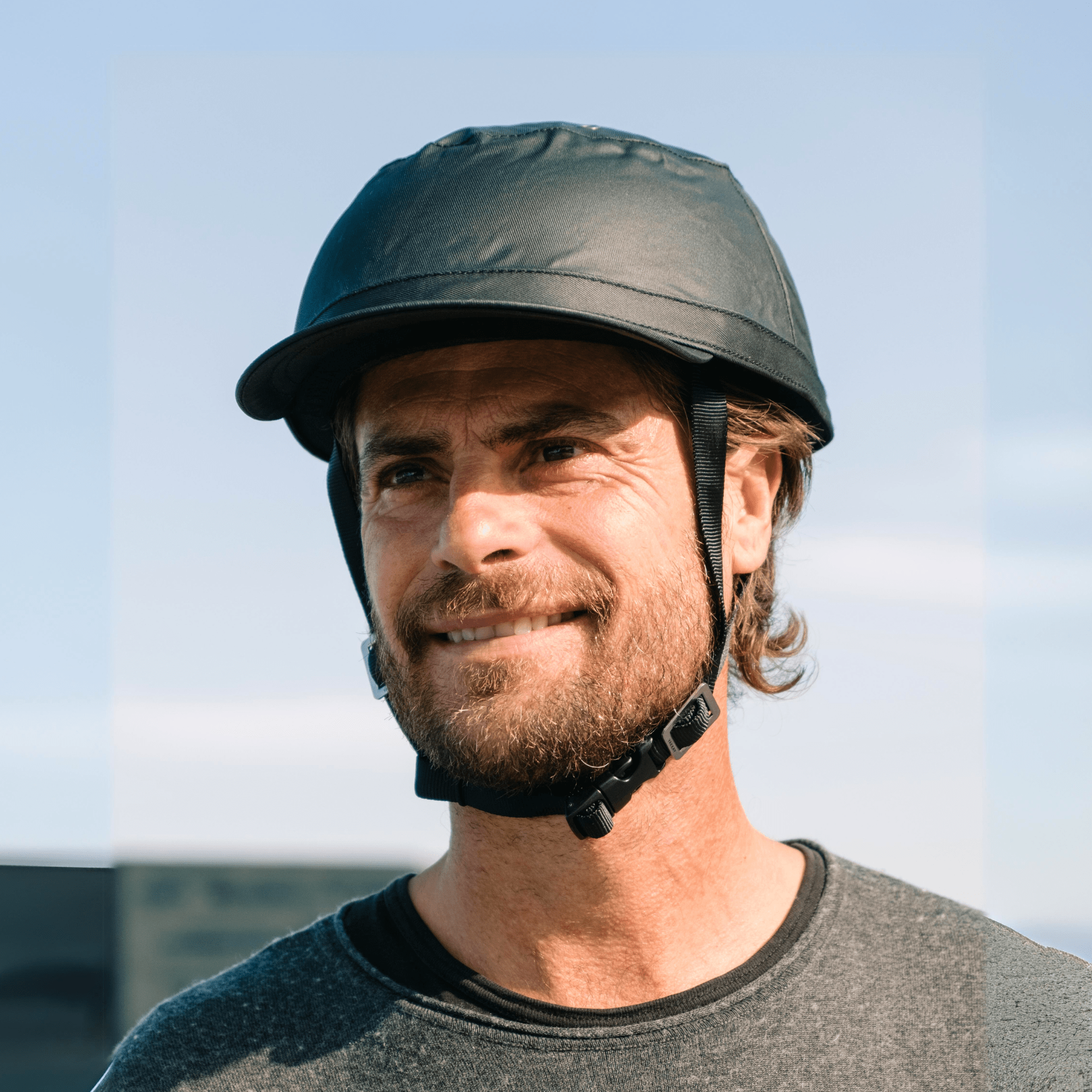 Paris Black Oilskin Helmet Hat (helmet+cover) - YAKKAY