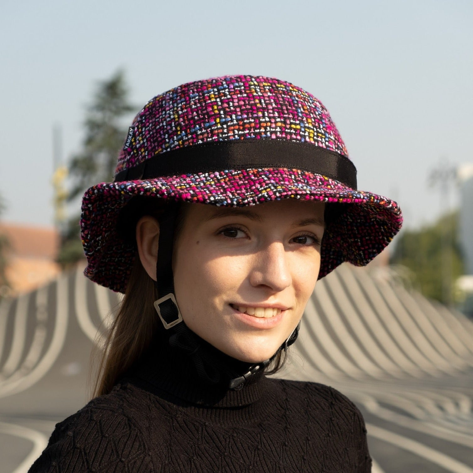 Tokyo Pink Jazz Helmet Hat (helmet+cover) - YAKKAY