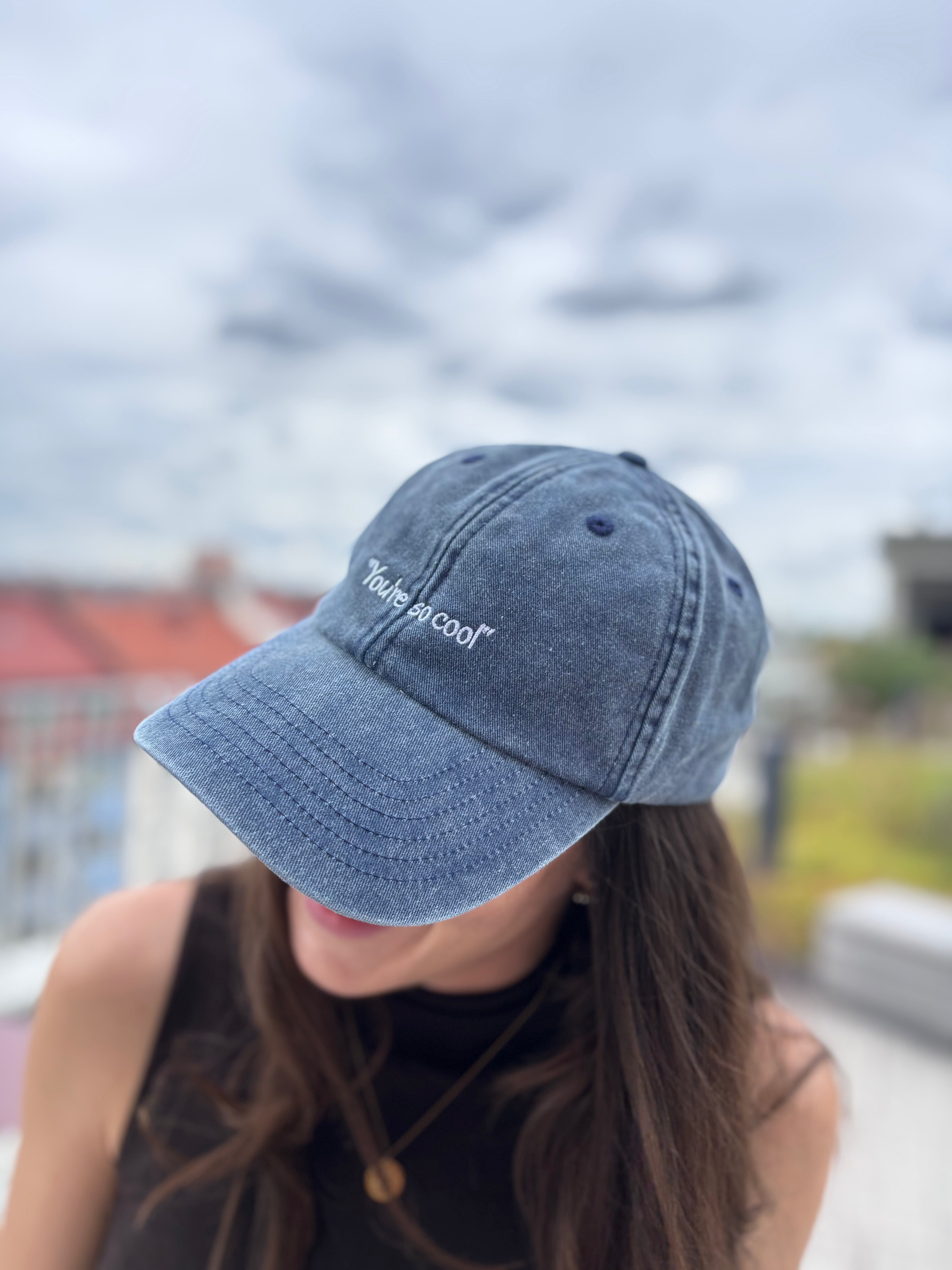 You're so cool - Vintage Cap blue denim