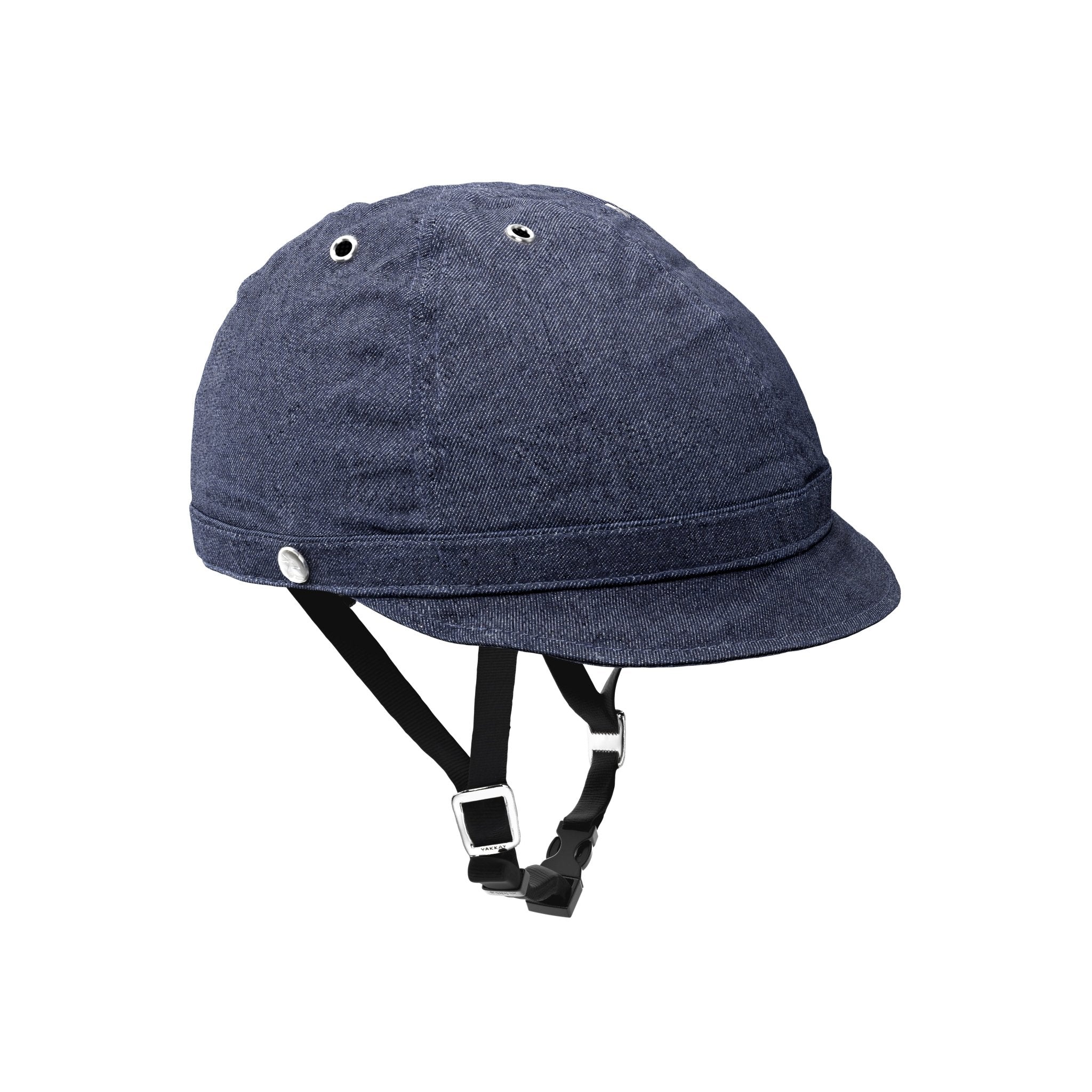 Milano Dark Blue Denim Helmet Hat (helmet+cover) - YAKKAY