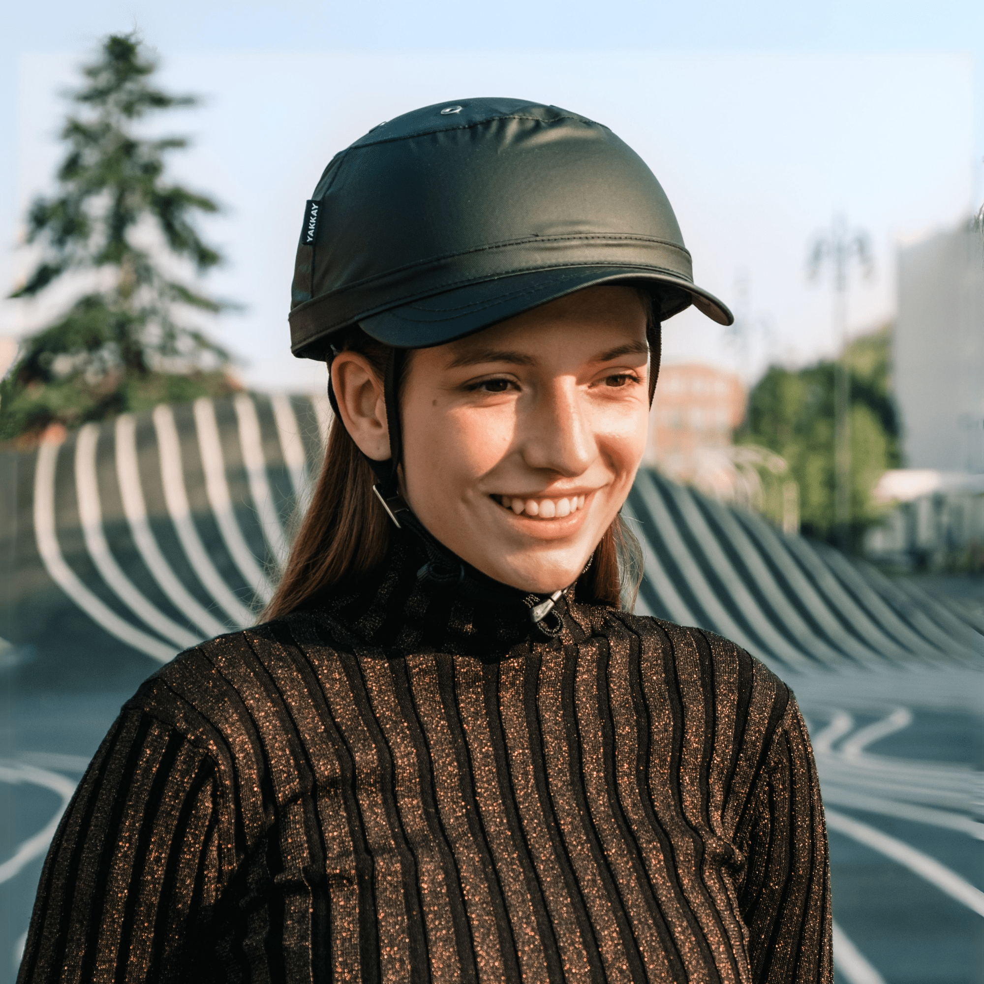 Paris Black Oilskin Helmet Hat (helmet+cover) - YAKKAY