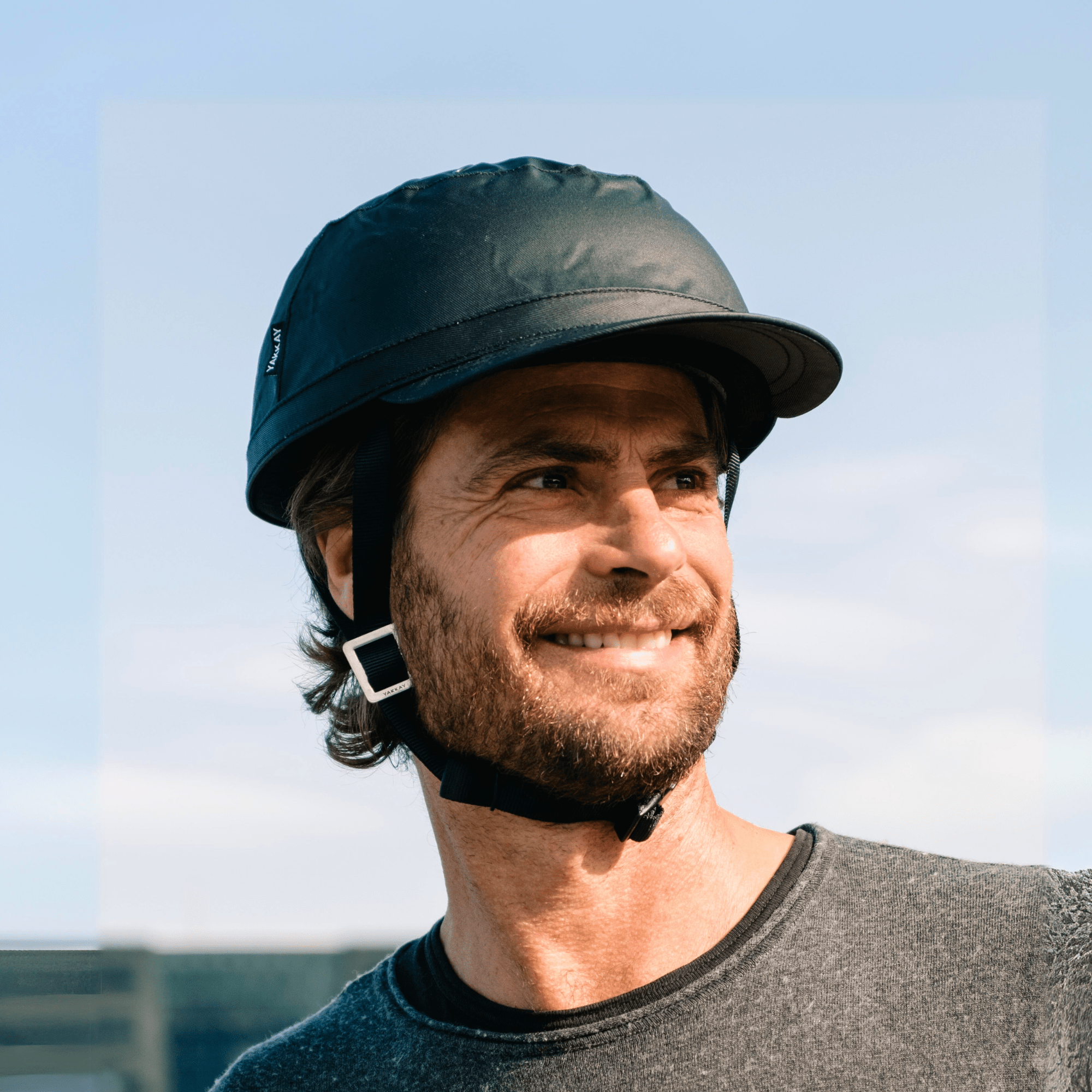 Paris Black Oilskin Helmet Hat (helmet+cover) - YAKKAY