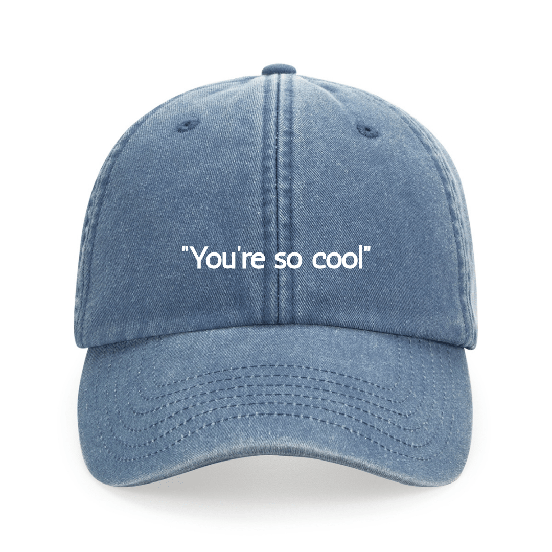 You're so cool - Vintage Cap blue denim - YAKKAY