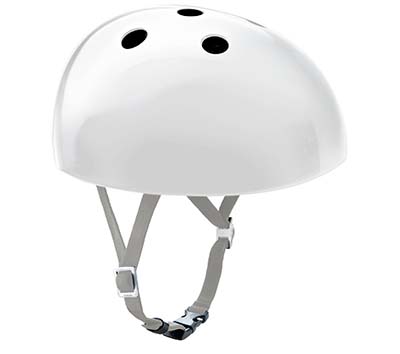 White bicycle helmet from YAKKAY